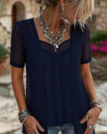 Blusa con estampado en chevrón, de dos piezas