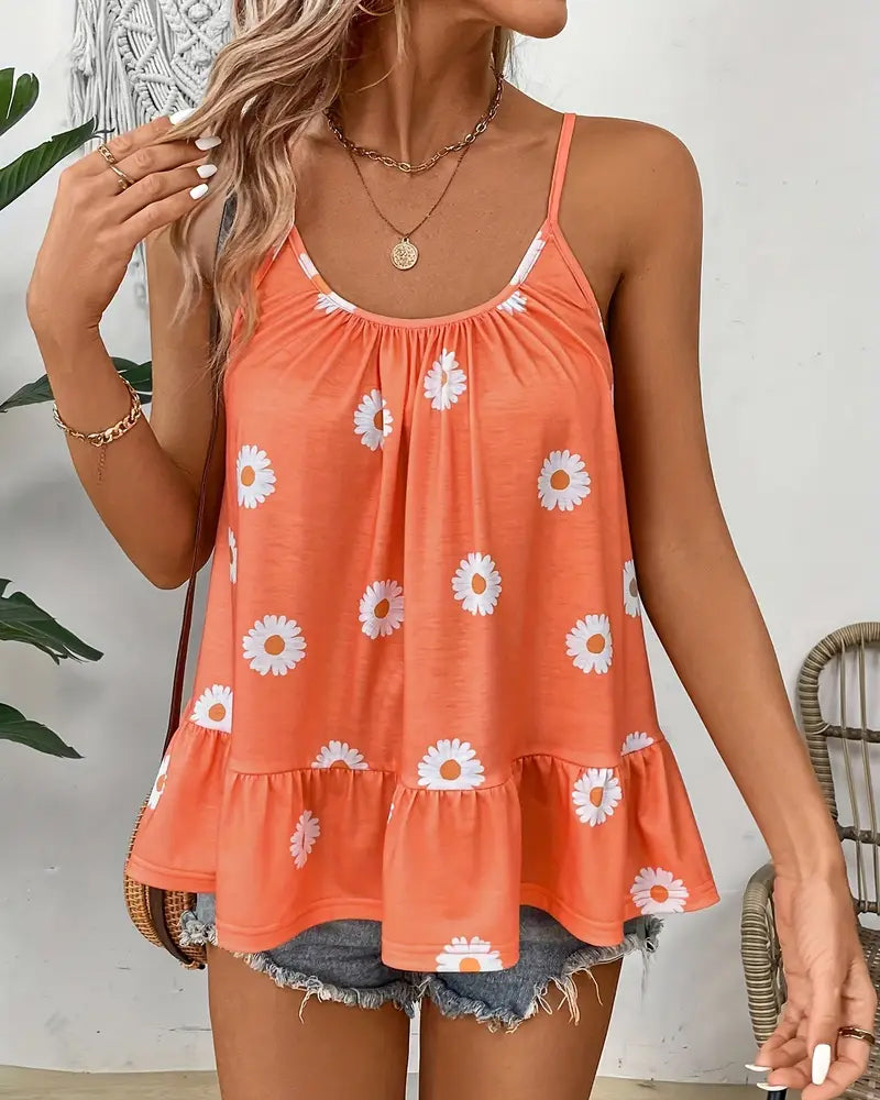 Top de tirantes estampado