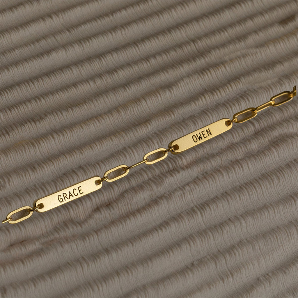 Personalized Minimalist Paperclip Name Bracelet