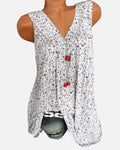 Top sin mangas con estampado floral