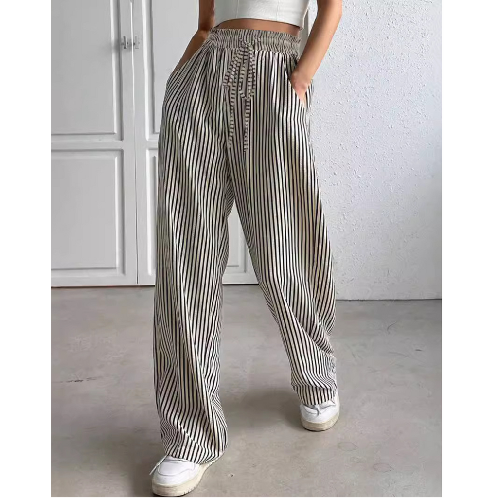 BAYLEEZ™ – Simple Summer Striped Relaxed Fit Bottoms