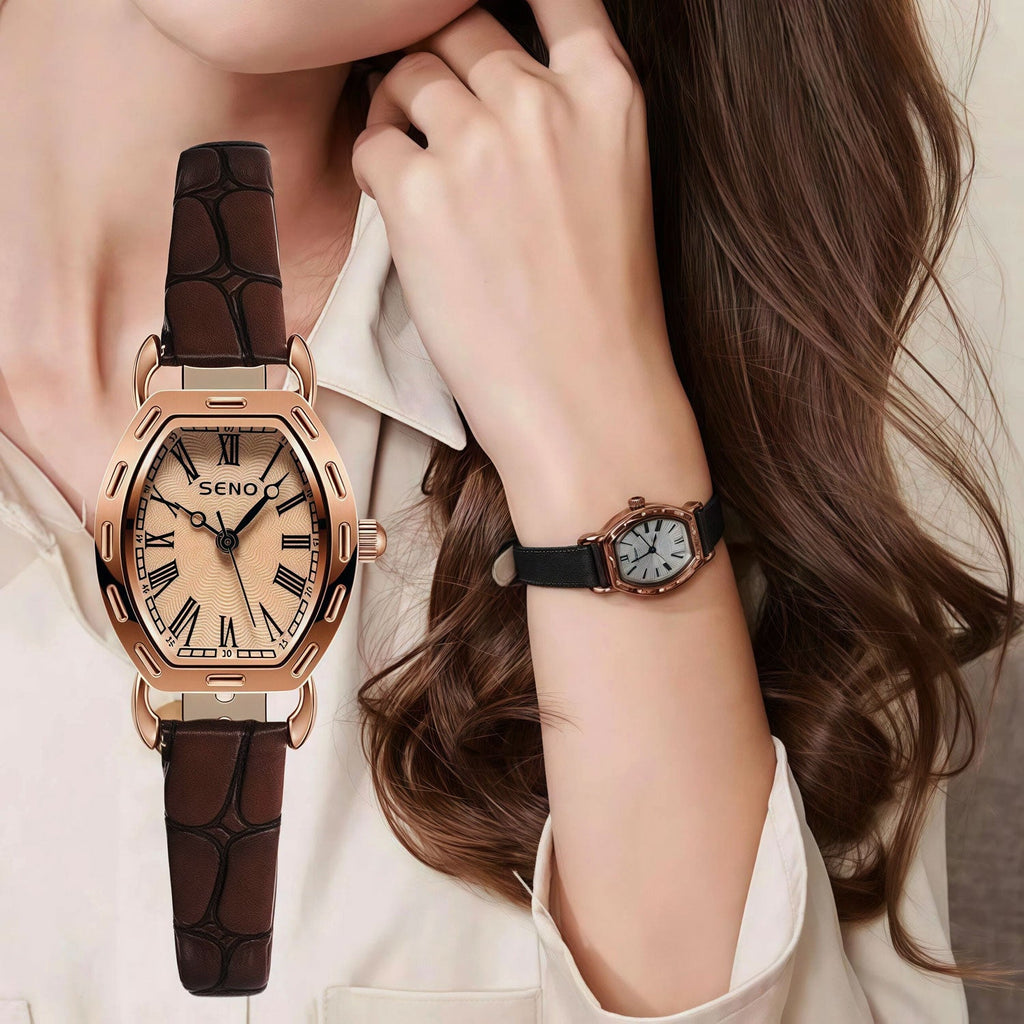 Retro Barrel Water-Resistant Watch