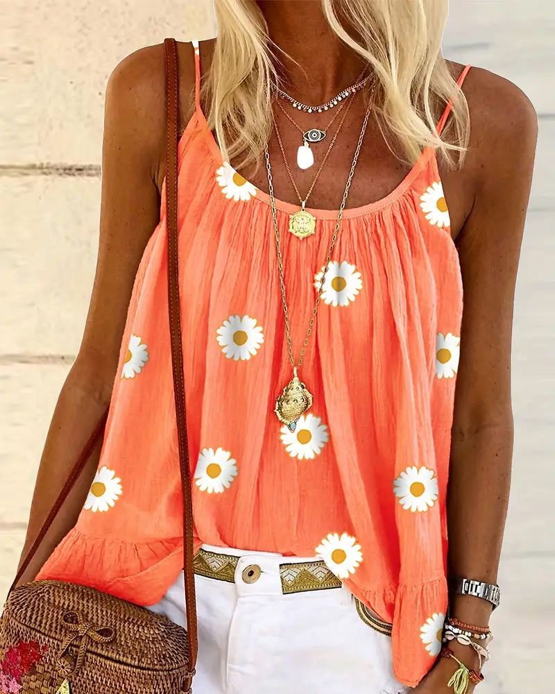 Top de tirantes estampado