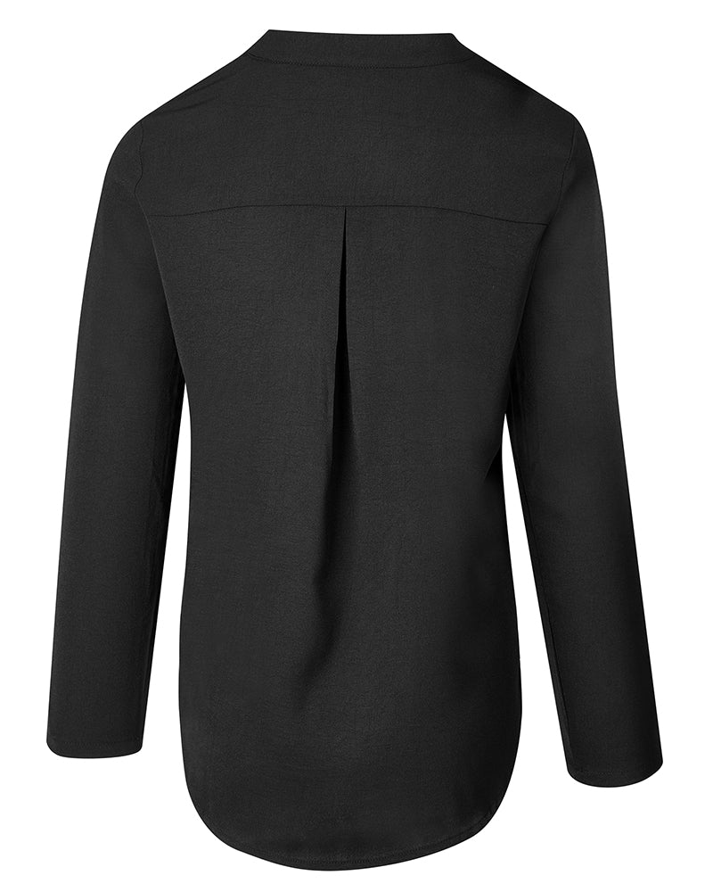 Top casual con paneles y botones con lentejuelas