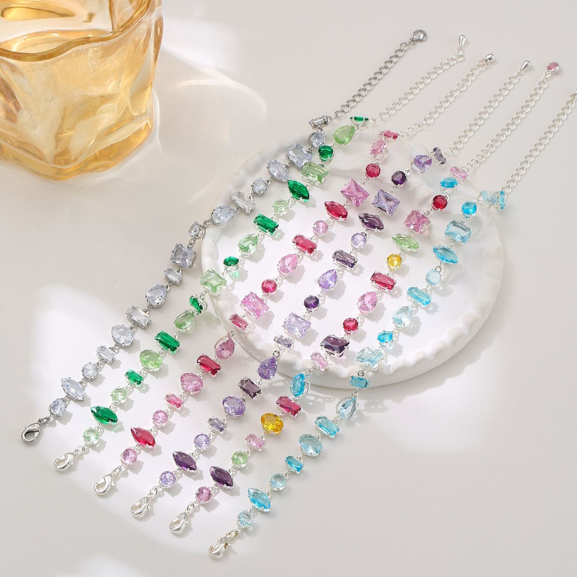 Colorful Multi-Cut Gema Bracelet