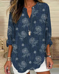 Blusa casual con estampado floral
