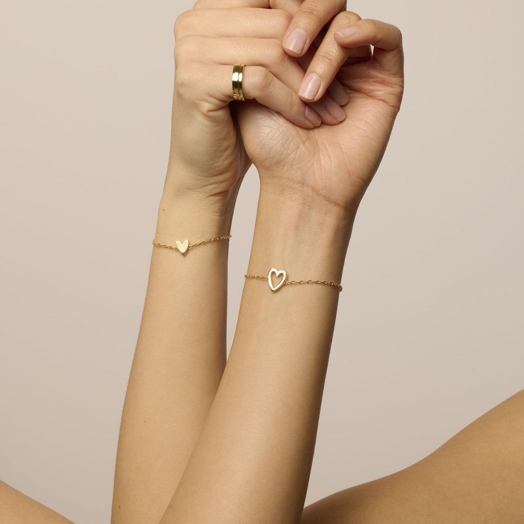 2 Pieces Matching Heart Bracelets – BFF & Mother Daughter Set