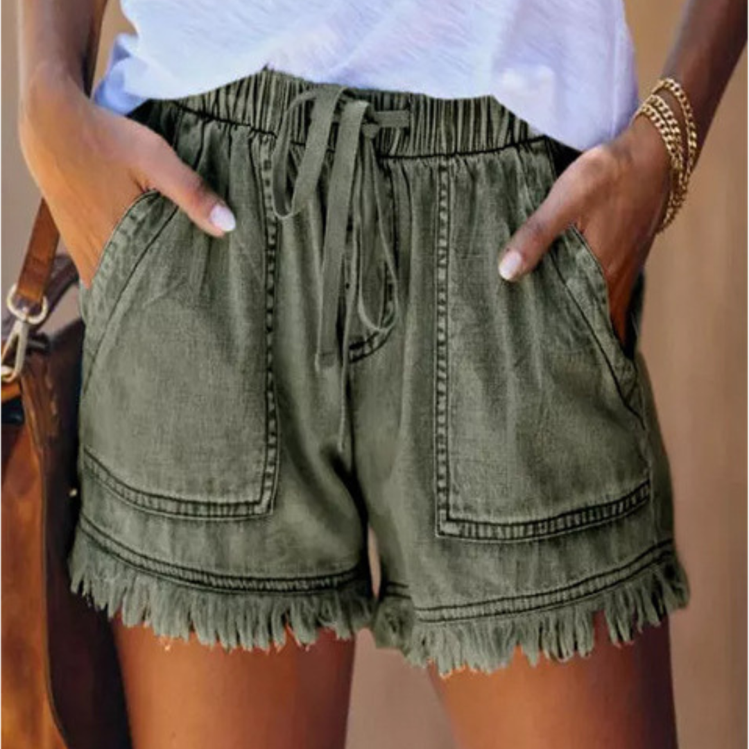 IMELDA™ – Casual Soft Waist-Tie Loose Fit Shorts
