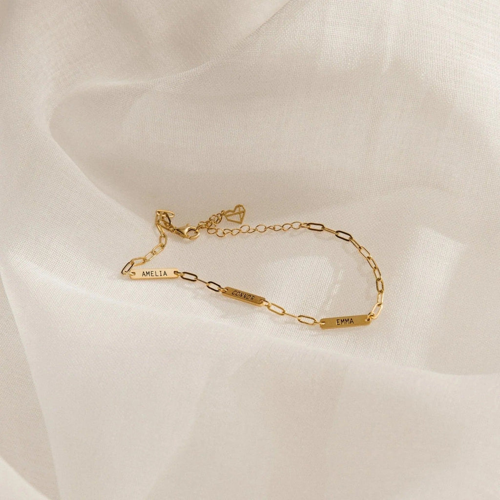 Personalized Minimalist Paperclip Name Bracelet