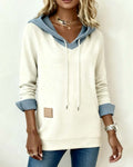 Sudadera con capucha casual y paneles en relieve