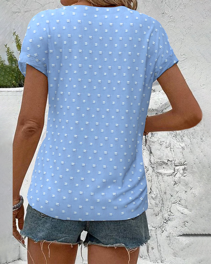 Blusa azul de hombros descubiertos