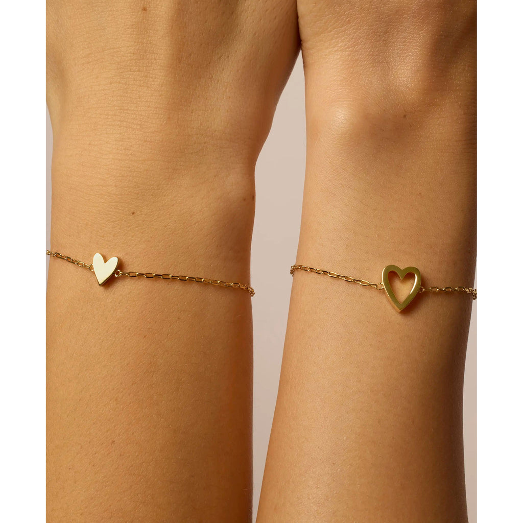 2 Pieces Matching Heart Bracelets – BFF & Mother Daughter Set