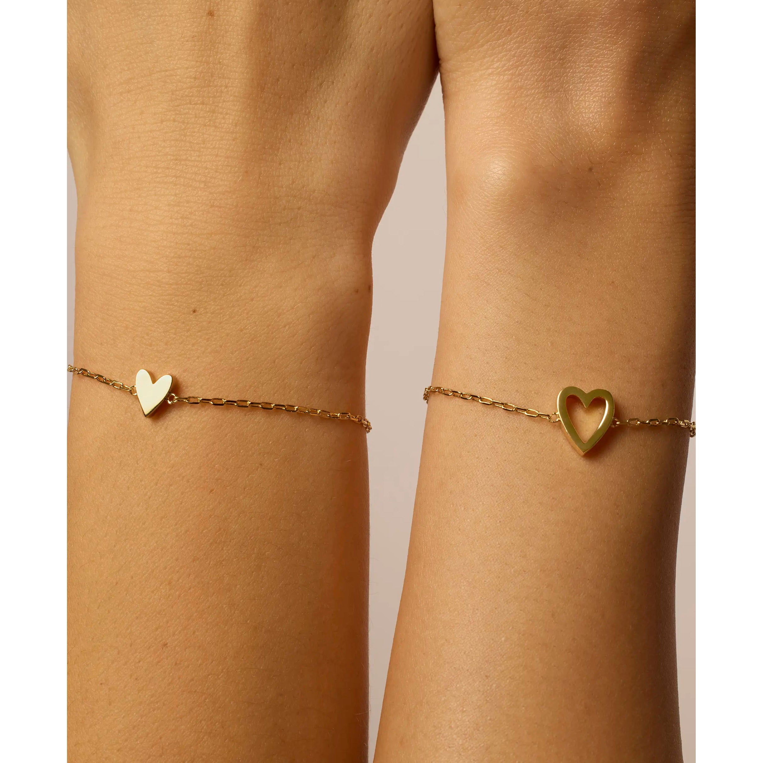 2 Pieces Matching Heart Bracelets – BFF & Mother Daughter Set