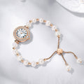 Elegant Pearl Bracelet Watch with MOP Dial