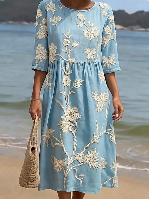 Abito casual da donna con stampa floreale
