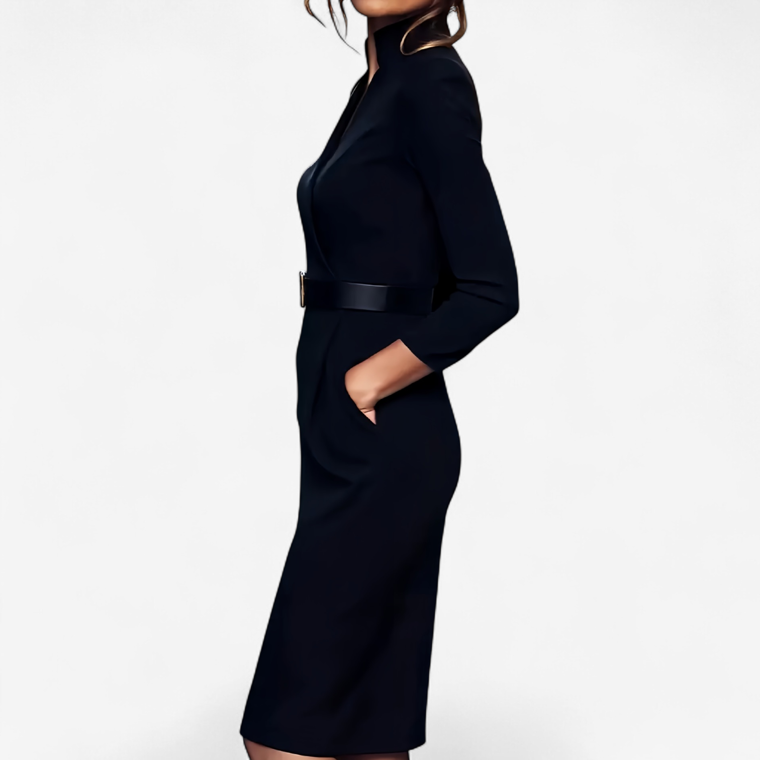 Madyx™ Vestido elegante con cinturón