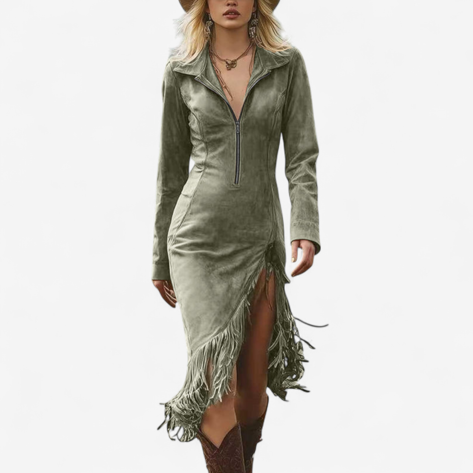 Ginette™ vestido de otoño elegante